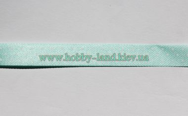 Лента сатиновая голубая в белый горошек №6 ― Hobby-Land