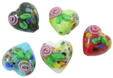 Бусина лэмпворк Сердце ― Hobby-Land