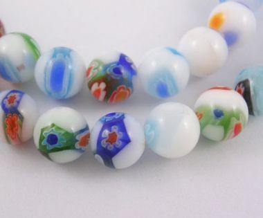 Бусины миллефиори круглые 8 мм ― Hobby-Land