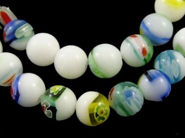 Бусины миллефиори круглые 6 мм ― Hobby-Land