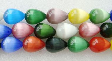 Бусины каплевидные Кошачий глаз  ― Hobby-Land