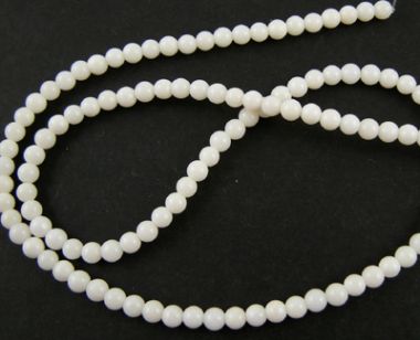 Бусины коралл натуральный полированный 4 мм ― Hobby-Land