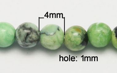 Бусины бирюза натуральная 4 мм ― Hobby-Land