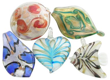 Кулоны Венецианское стекло микс ― Hobby-Land