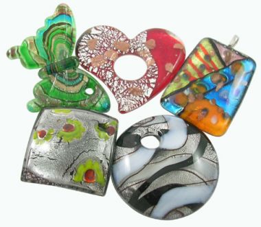 Кулон венецианское стекло микс ― Hobby-Land