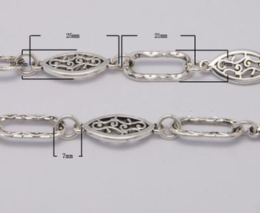 Цепь винтажная серебристая ― Hobby-Land