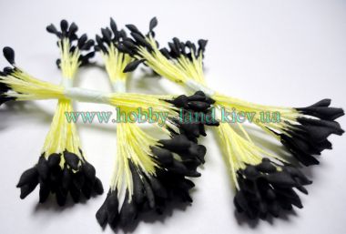 Черные остроконечные тычинки на желтой нитке (маковые) ― Hobby-Land