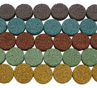 Бусины из лавы круглые ― Hobby-Land