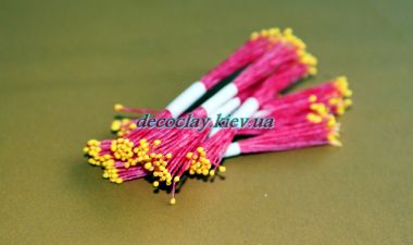 Мелкие желтые тычинки на бордовой нитке  ― Hobby-Land