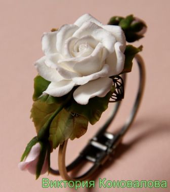 Браслет "Белая роза" ― Hobby-Land