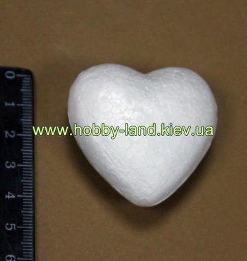 Основа пенопластовая сердце 5 см ― Hobby-Land